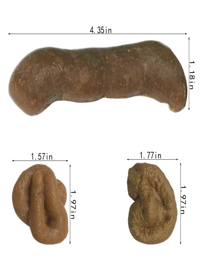 PPXMEEUDC Different Shapes Fake Poo Fake Dog Poo Funny Joke Tricky Toys Prank Props for Halloween April Fools' Day Prank Party - Image 3
